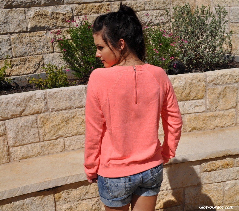 Back Zip French Terry Pullover