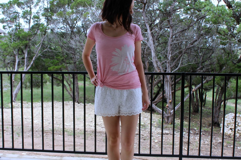 White Lace Shorts