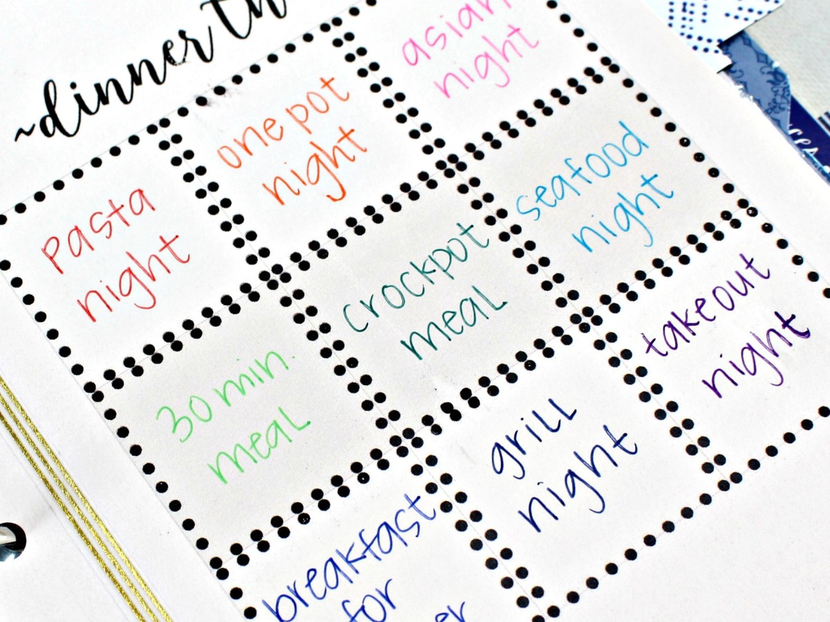 DIY Meal Planner