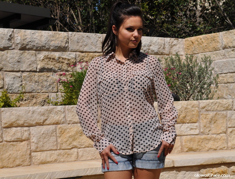 Sheer Polka Dot Shirt